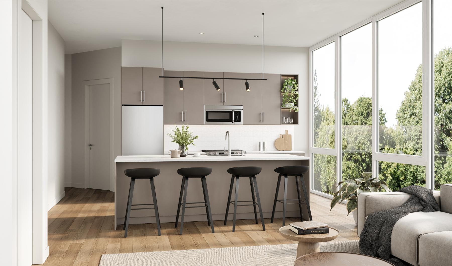 The essence of exceptional living a kitchen and living room